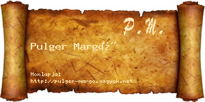 Pulger Margó névjegykártya